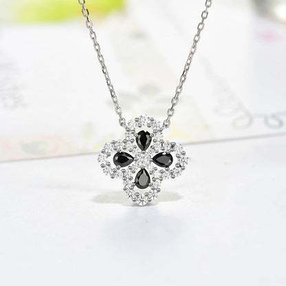 [Solara Jewelry]LOOP NECKLACE FULL MOTIF DIAMOND 16MM MULTIPLE COLORS