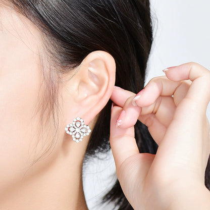 [Solara Jewelry]LOOP EARRINGS FULL MOTIF DIAMOND 16MM