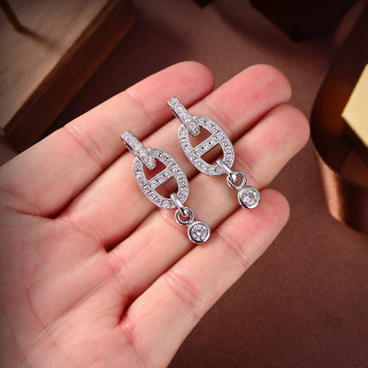 [Solara Jewelry]HM CHAINE DIAMOND EARRINGS
