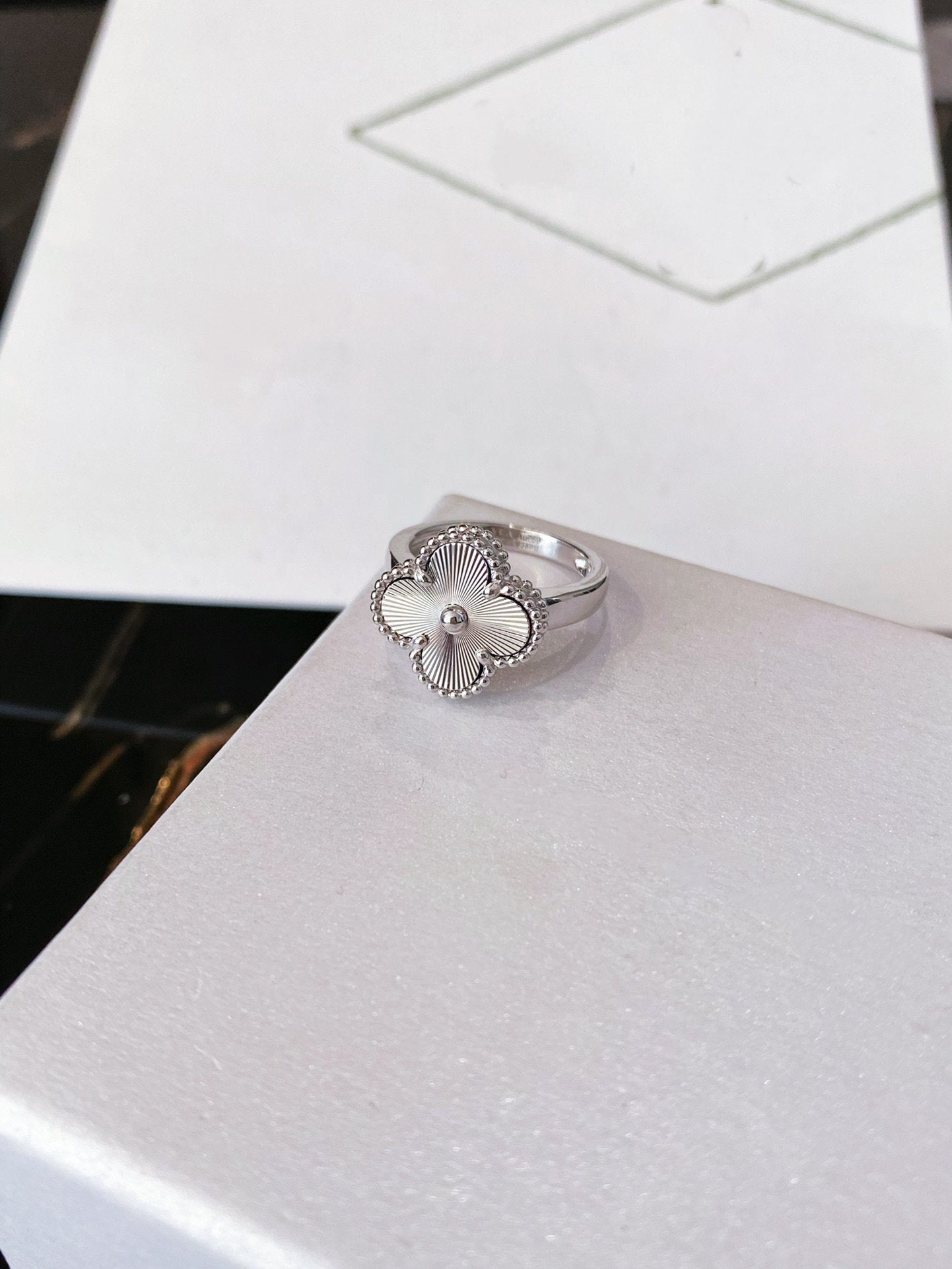 [Solara Jewelry]CLOVER SILVER RING