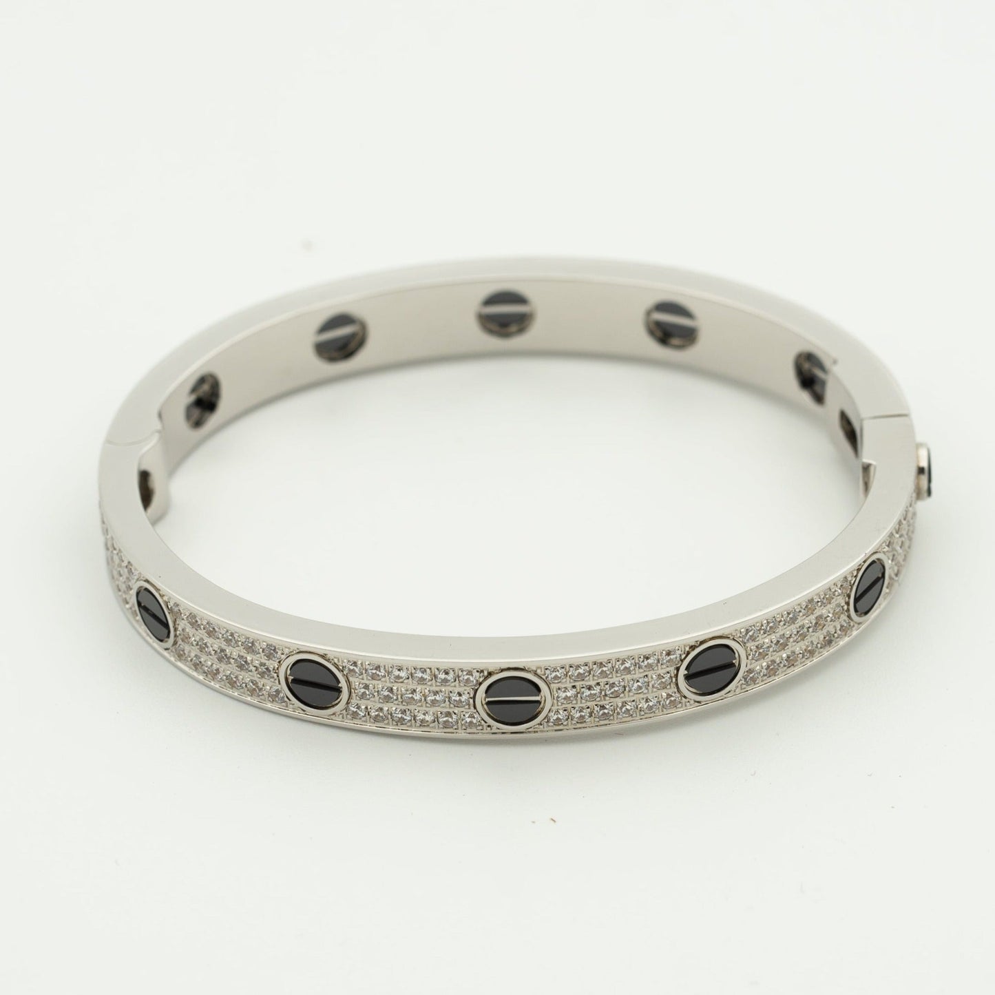 [Solara Jewelry]LOVE BRACELET 6.1MM DIAMOND-PAVED CERAMIC