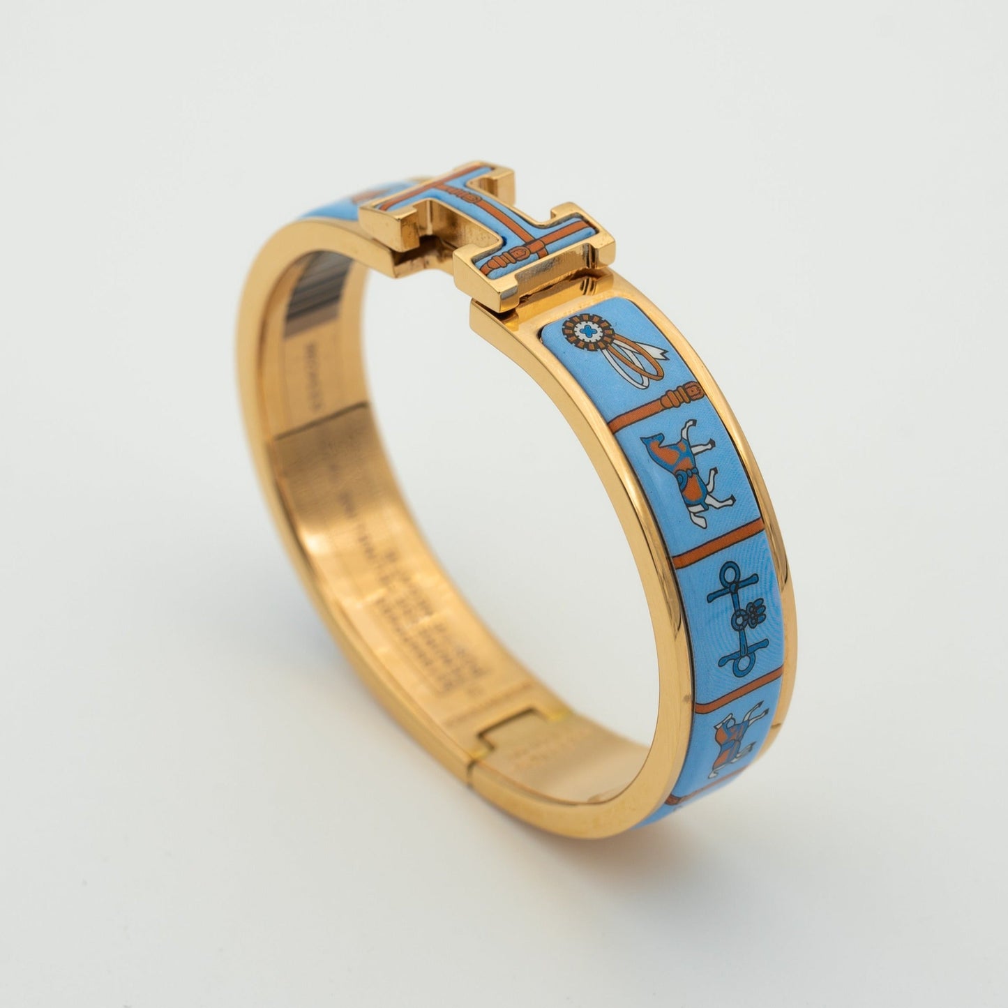[Solara Jewelry]H PINK GOLD BRACELET BLUE CERAMIC