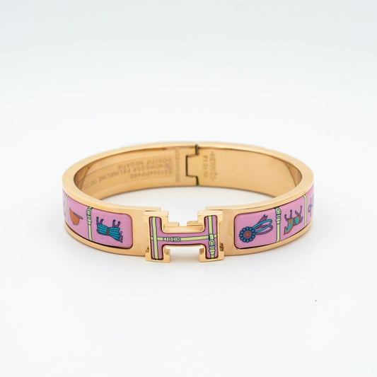 [Solara Jewelry]H PINK GOLD BRACELET PINK CERAMIC