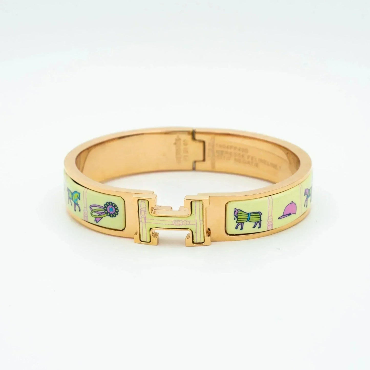 [Solara Jewelry]H PINK GOLD BRACELET CREAM CERAMIC