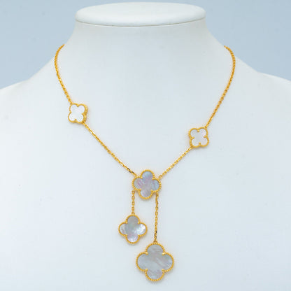 [Solara Jewelry]CLOVER MOTHER OF PEARL NECKLACE 6 MOTIF