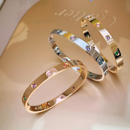 [Solara jewelry]2026 RAINBOW LOVE BRACELET 6.1MM  10 DIAMONDS