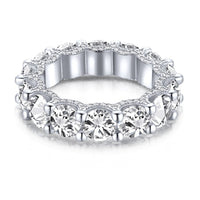 [Solara Jewelry]Gorgeous Round Cut Tennis Ring