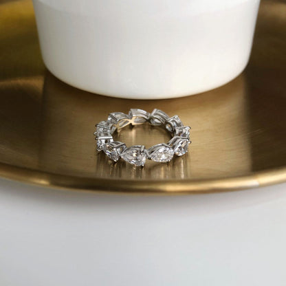 [Solara Jewelry]Exquisite Pear Cut Tennis Ring
