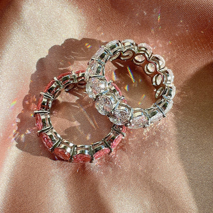[Solara Jewelry]Dainty Elongated Cushion Cut Tennis Ring
