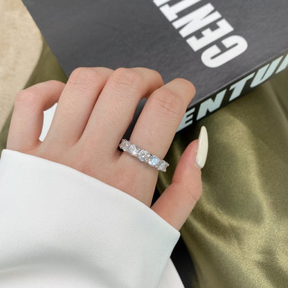 [Solara Jewelry]Gorgeous Round Cut Tennis Ring