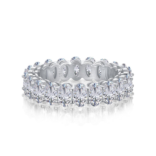 [Solara Jewelry]Ornate Oval Cut Tennis Ring