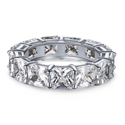[Solara Jewelry]Elegant Princess Cut Tennis Ring