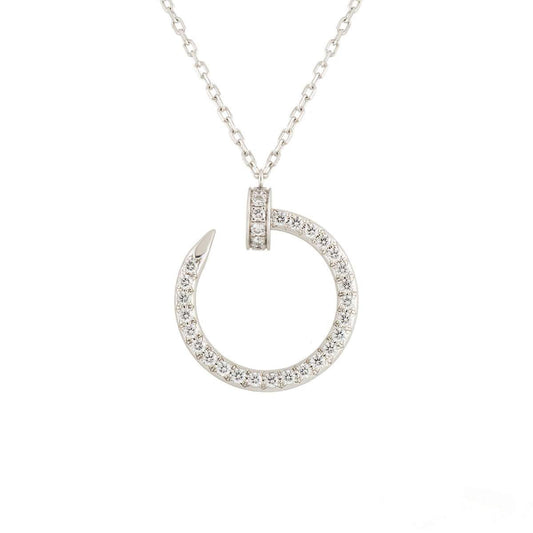 [Solara Jewelry]JUSTE NECKLACE SILVER DIAMONDS