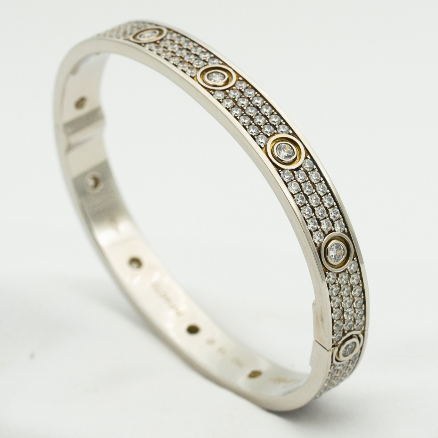 [Solara Jewelry]LOVE BRACELET 6.1MM DIAMOND-PAVED 10 BIG DIAMONDS