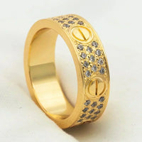 [Solara Jewelry]LOVE RING 5.5MM DIAMONDS PAVED