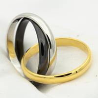 [Solara Jewelry]TRINITY RING BLACK GOLD SILVER