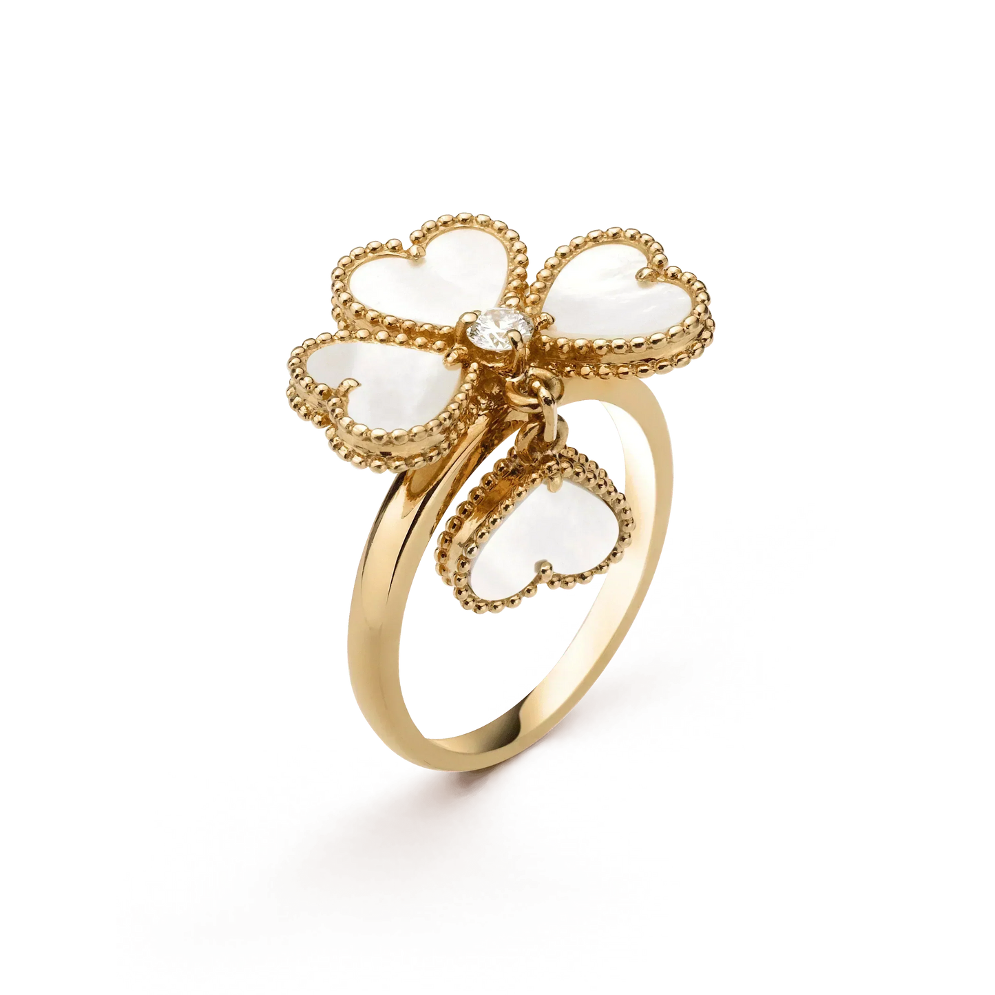 [Solara Jewelry]SWEET CLOVER WHITE MOP RING