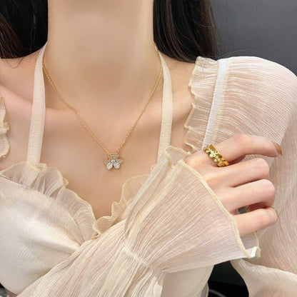 [Solara Jewelry]FLOWER DIAMOND NECKLACE