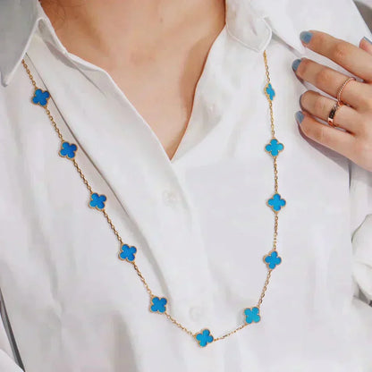 [Solara Jewelry]CLOVER 20 MOTIFS TURQUOISE GOLD