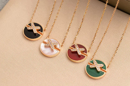 [Solara Jewelry]JEUX DE ROSE GOLD DIAMOND NECKLACE