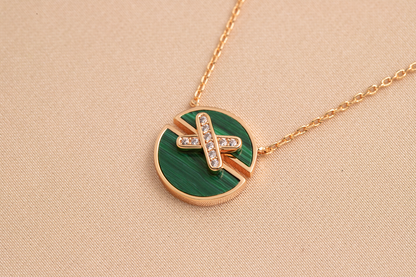 [Solara Jewelry]JEUX DE PINK GOLD DIAMOND NECKLACE