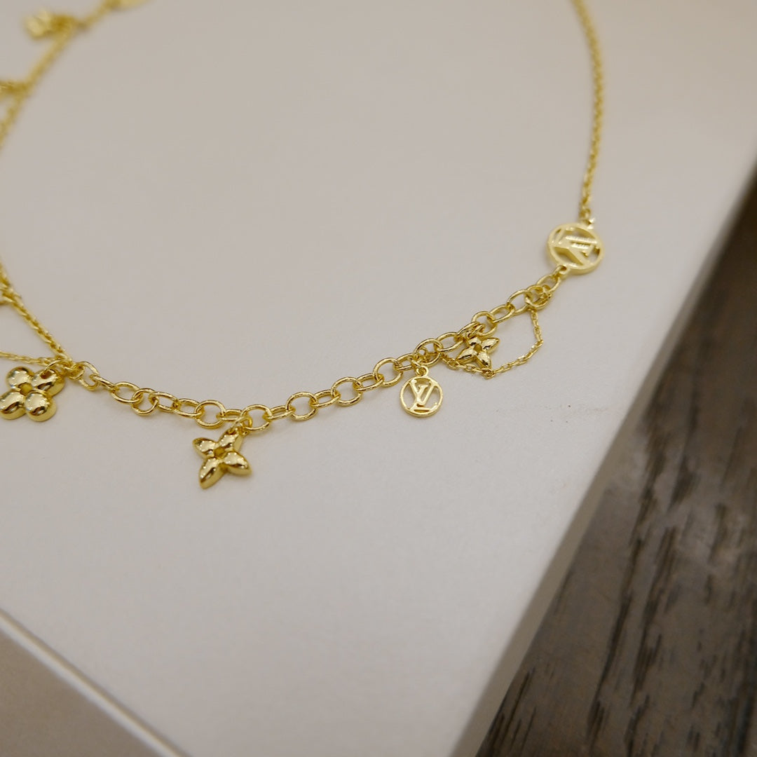 [Solara Jewelry]BLOOMING SUPPLE NECKLACE BRASS
