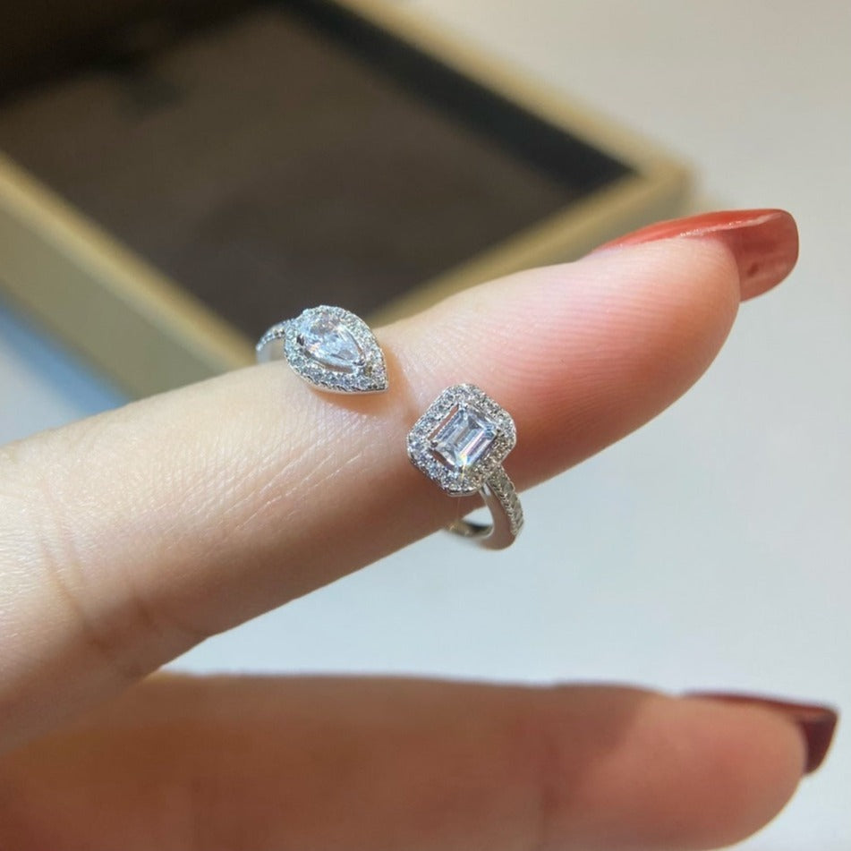 [Solara jewelry]MY TWIN TOI & MOI SILVER DIAMOND RING