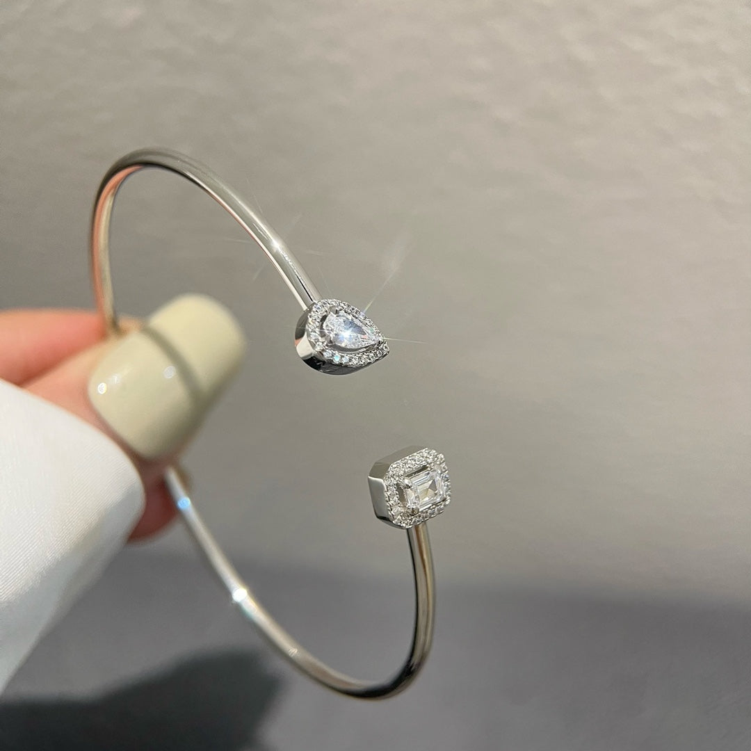 [Solara jewelry]JONC FLEX MY TWIN TOI & MOI SILVER DIAMOND BRACELET
