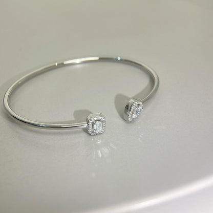 [Solara jewelry]JONC FLEX MY TWIN TOI & MOI SILVER DIAMOND BRACELET