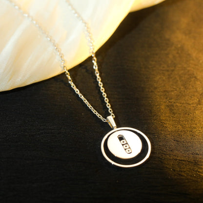 [Solara jewelry]LUCKY MOVE MM SILVER DIAMOND NECKLACE