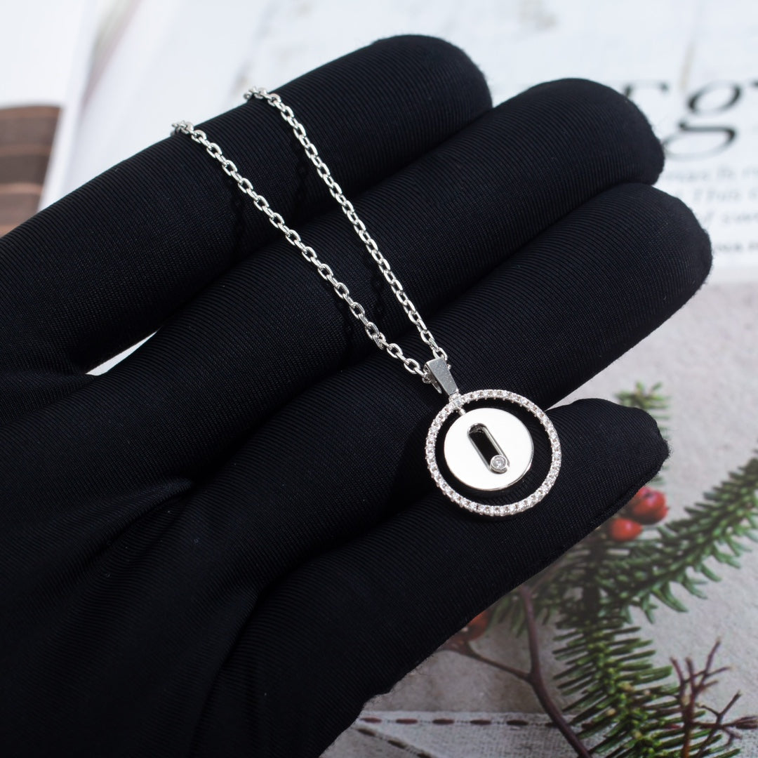 [Solara jewelry]LUCKY MOVE PM NECKLACE SILVER DIAMOND