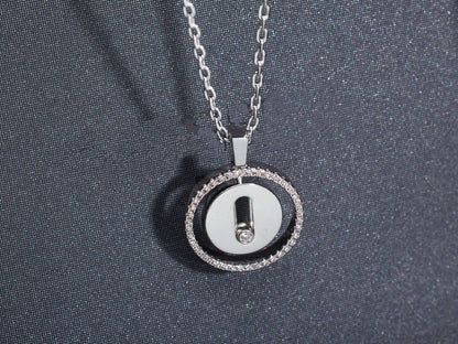 [Solara jewelry]LUCKY MOVE PM NECKLACE SILVER DIAMOND