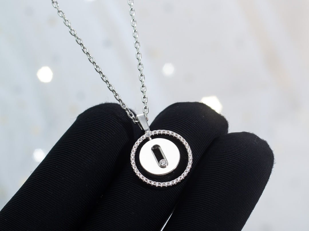 [Solara jewelry]LUCKY MOVE PM NECKLACE SILVER DIAMOND