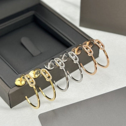 [Solara jewelry]CREOLES MOVE UNO PM DIAMOND EARRINGS