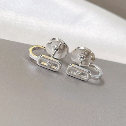 [Solara jewelry]CREOLES MOVE UNO MINI 1 DIAMOND EARRINGS