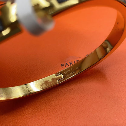 [Solara Jewelry]CLASSIC HM CLIC BLACK 8MM ENAMEL BRACELET