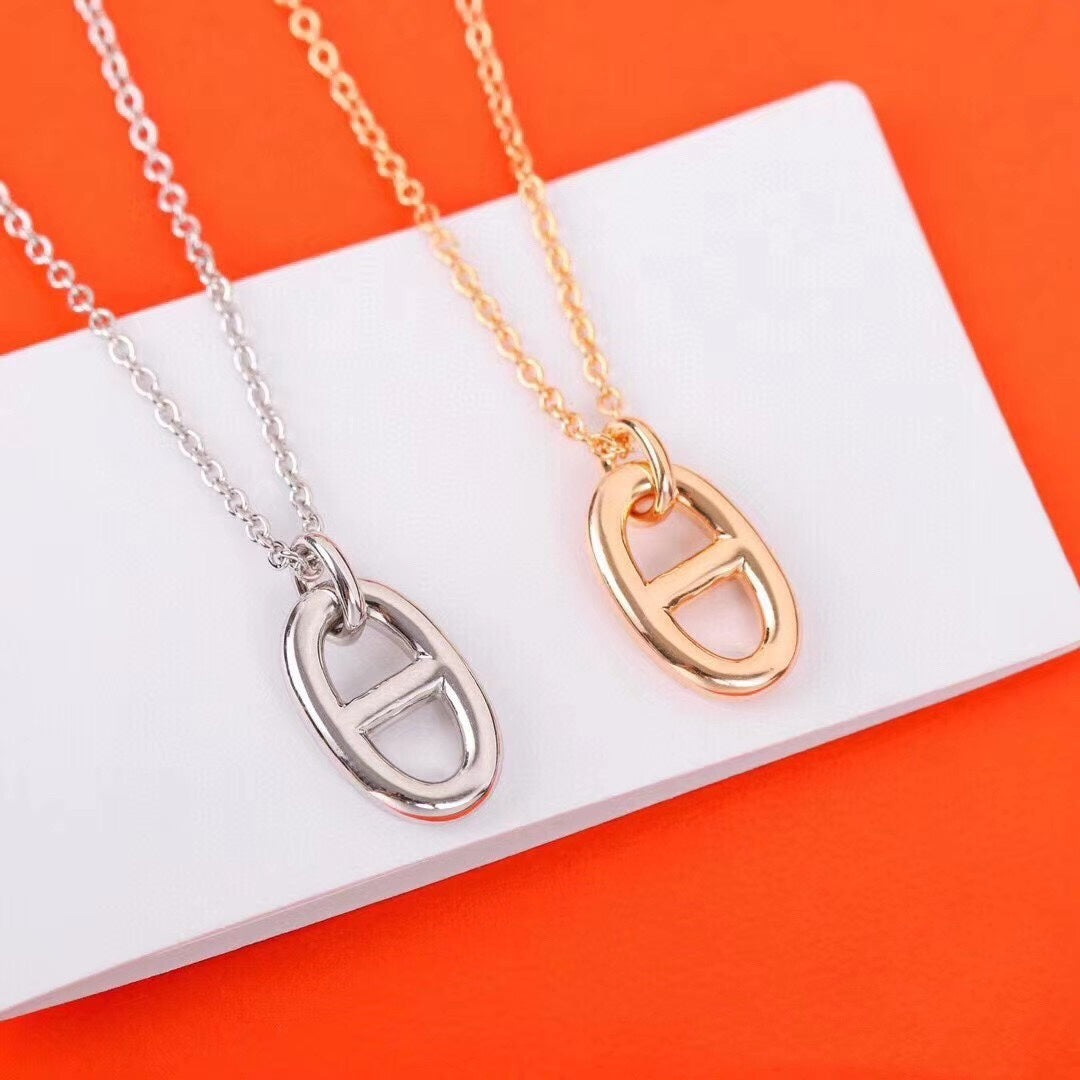 [Solara Jewelry]HM PIG NOSE NECKLACE
