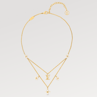 [Solara Jewelry]FLOWERGRAM GOLD MOP DOUBLE ROW NECKLACE