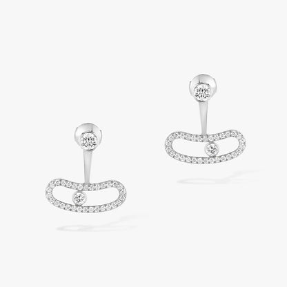 [Solara jewelry]MOVE UNO SILVER DIAMOND EARRINGS