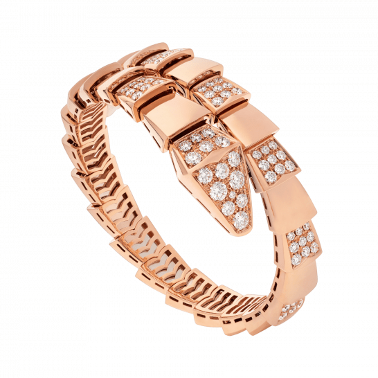 [Solara Jewelry]SERPENTI WIDE BRACELET PINK GOLD DIAMOND