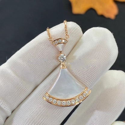 [Solara Jewelry]DREAM NECKLACE MOP PINK GOLD DIAMOND