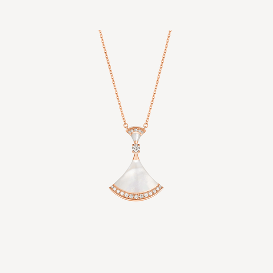 [Solara Jewelry]DREAM NECKLACE MOP PINK GOLD DIAMOND