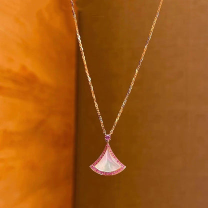 [Solara Jewelry]DREAM NECKLACE MOP DIAMOND PINK