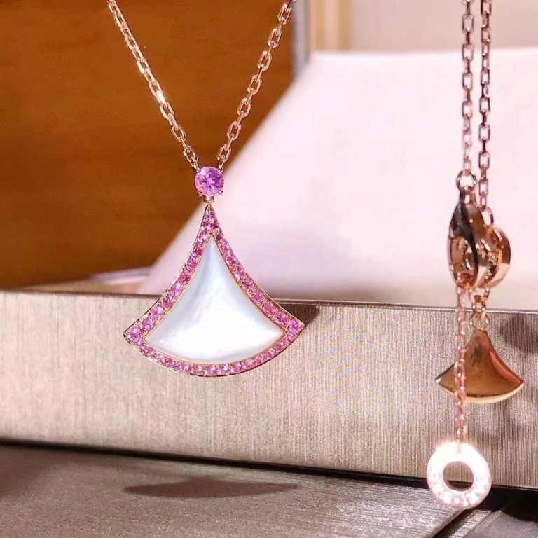 [Solara Jewelry]DREAM NECKLACE MOP DIAMOND PINK