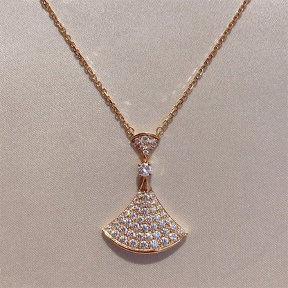 [Solara Jewelry]DREAM NECKLACE PINK GOLD FULL DIAMOND