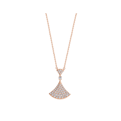 [Solara Jewelry]DREAM NECKLACE PINK GOLD FULL DIAMOND