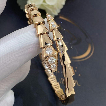 [Solara Jewelry]SERPENTI BRACELET DIAMONDS PINK GOLD