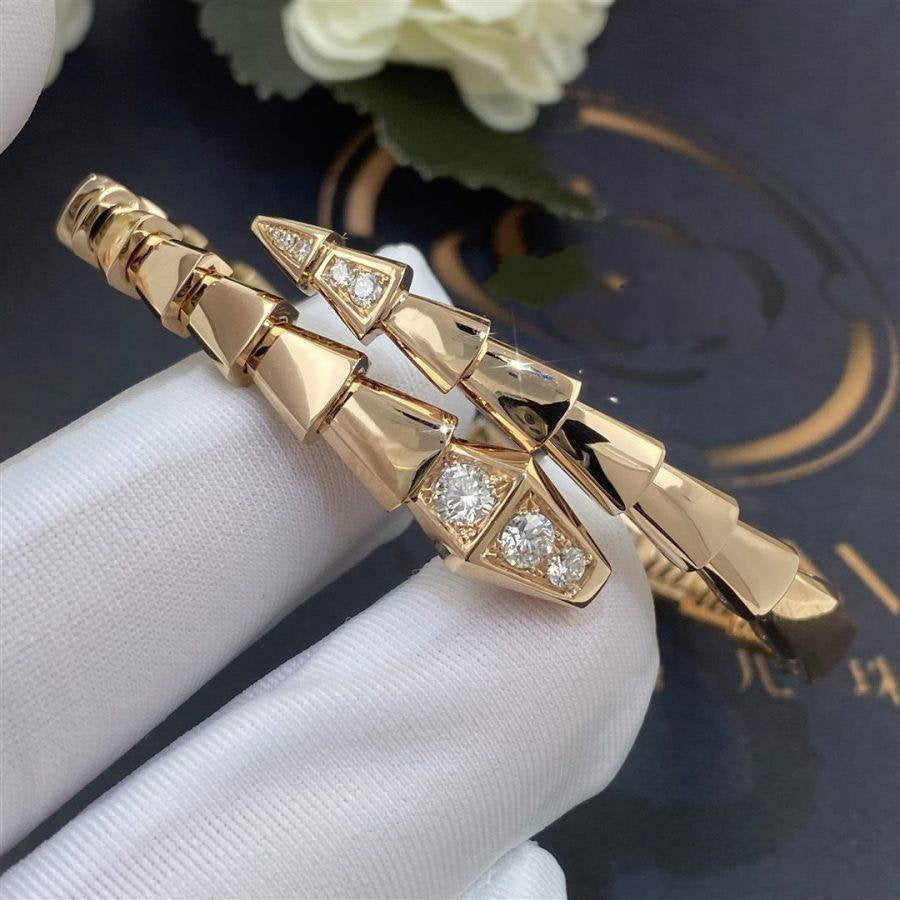 [Solara Jewelry]SERPENTI BRACELET DIAMONDS PINK GOLD