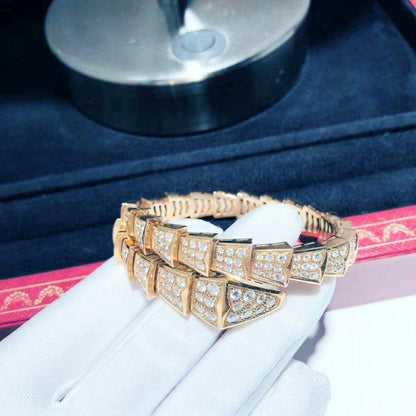 [Solara Jewelry]SERPENTI BRACELET 8MM PINK GOLD DIAMOND