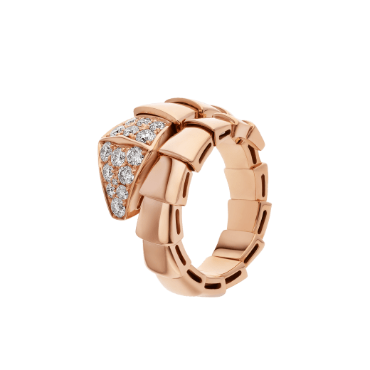 [Solara Jewelry]SERPENTI RING PINK GOLD DIAMOND